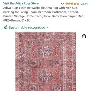 Adiva oriental style rug 6’x9’